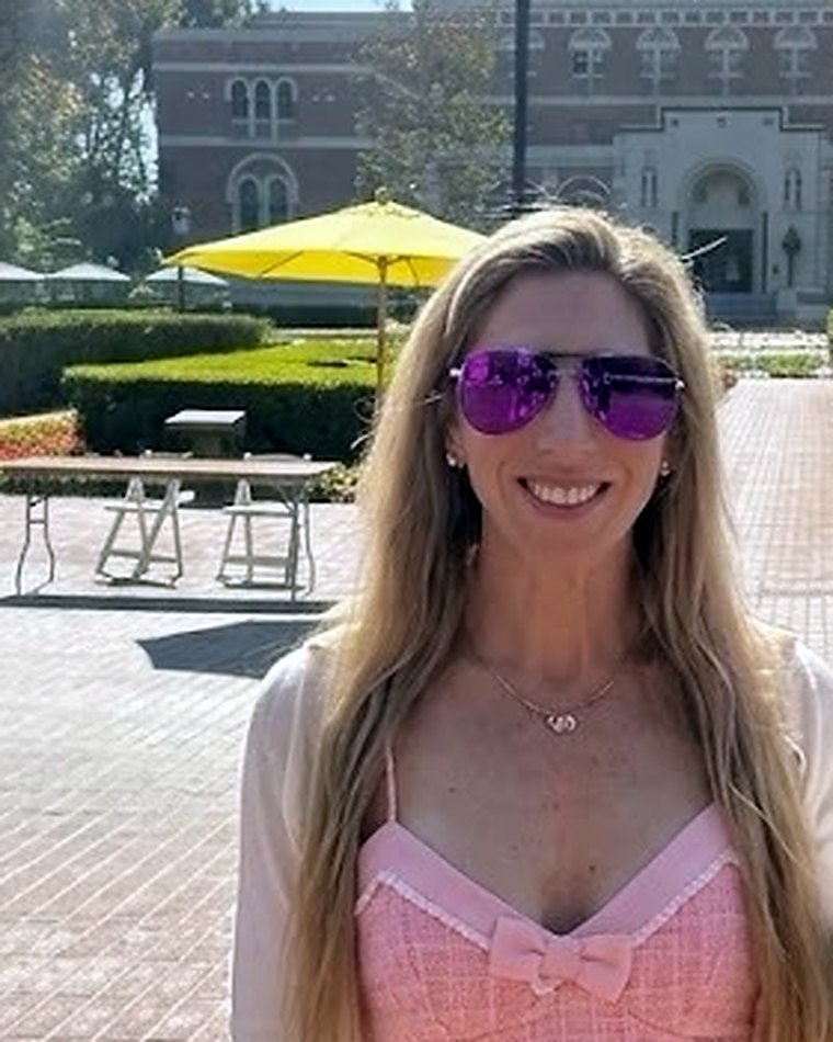 Dr. Patricia George on the USC campus